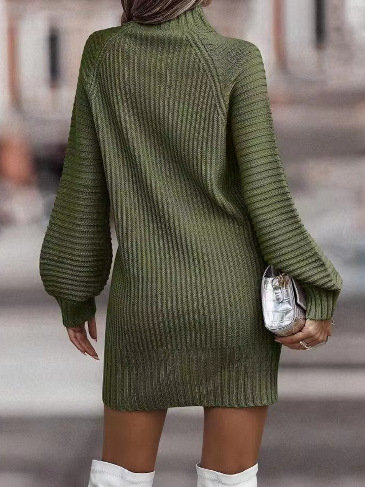 Marissa - Elegante Jurk Met Lange Mouwen Gebreid Dames