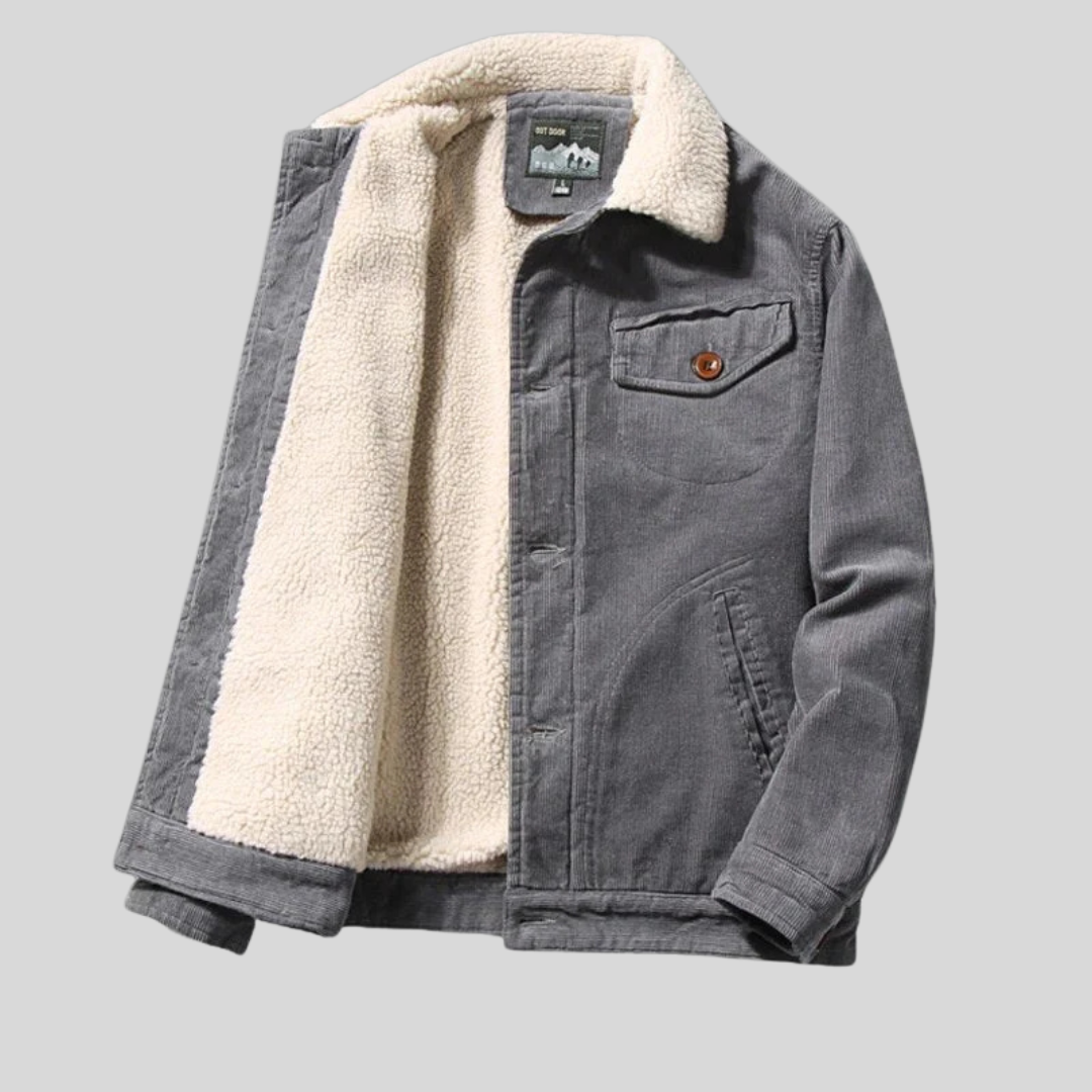 Julian - Corduroy Jas voor Mannen met Sherpa Voering