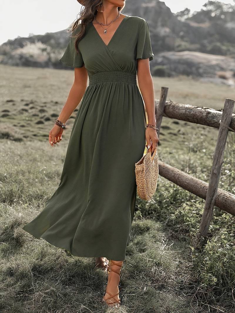 Sanne - Luchtige en Comfortabele Boho Jurk met Korte Mouwen
