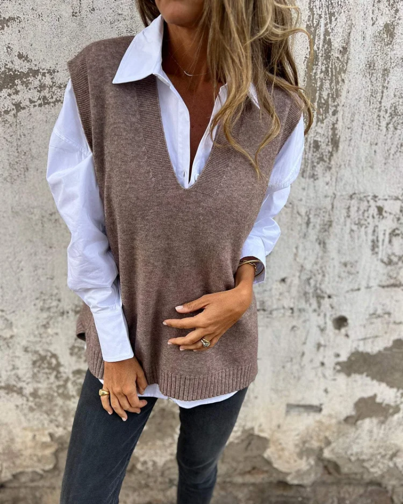 Luxe V-hals tops voor dames – Zachte gebreide laagjes als essentieel onderdeel
