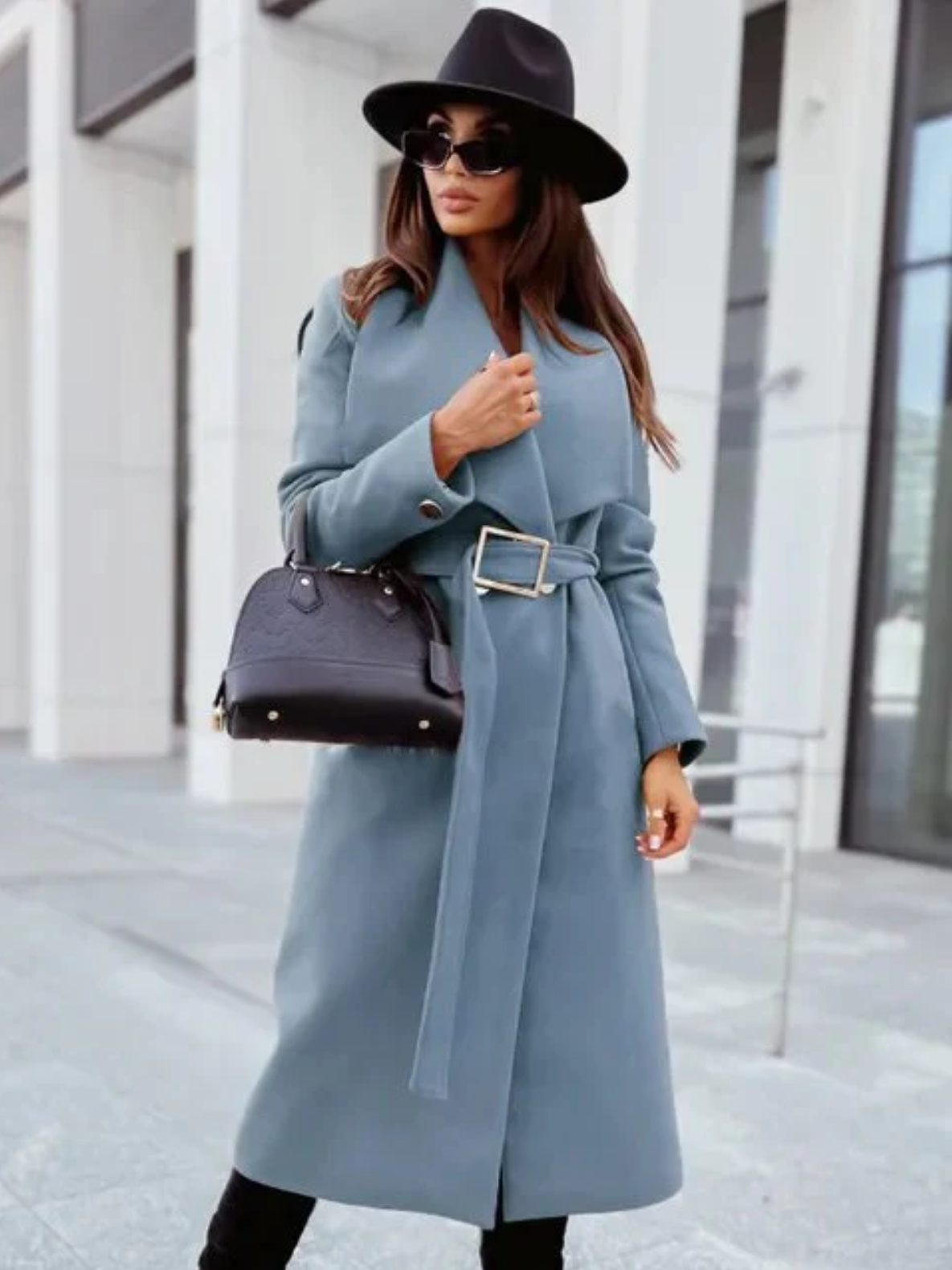 Berlini - Trenchcoat met Lange Mouwen en V-halslijn