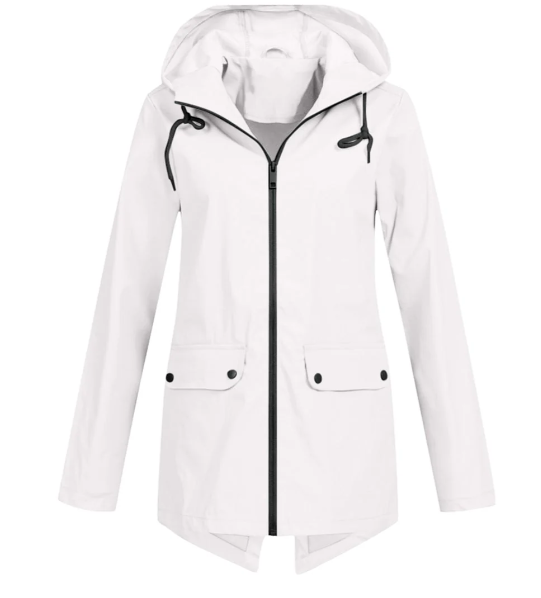 Chiara - Elegante Lange Regenjas met Capuchon