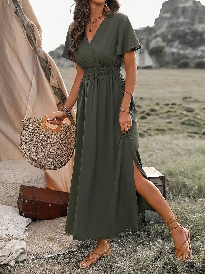 Sanne - Luchtige en Comfortabele Boho Jurk met Korte Mouwen