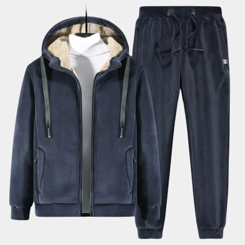 Liam - Warm Fleece Pyjama Set met Teddy voor Heren