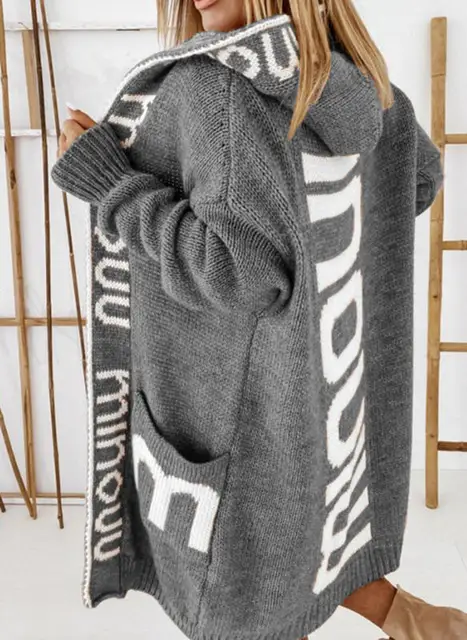 Minou - Comfortabel Lang Vest met Capuchon en Zakken