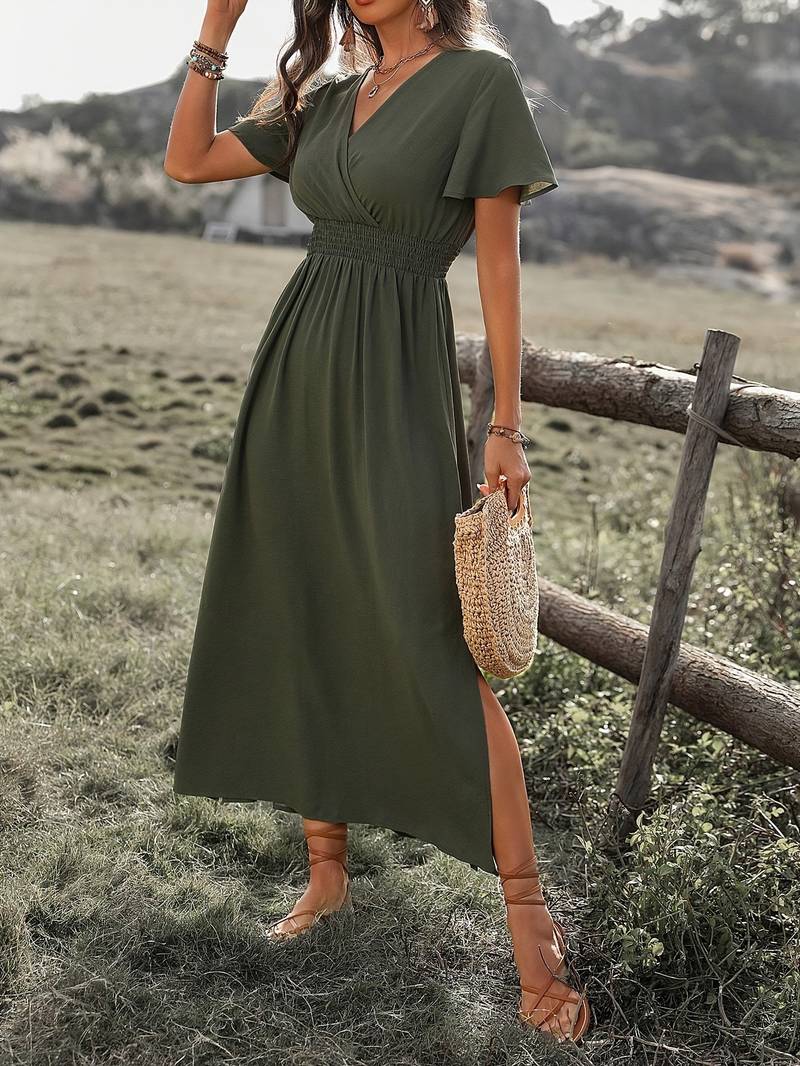 Sanne - Luchtige en Comfortabele Boho Jurk met Korte Mouwen