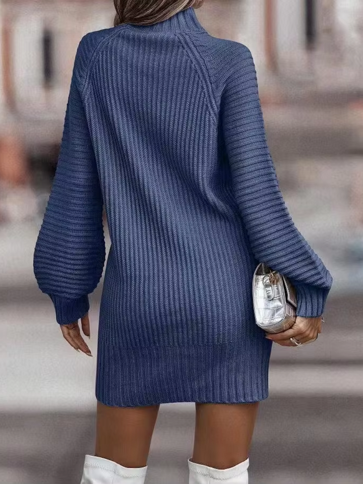 Marissa - Elegante Jurk Met Lange Mouwen Gebreid Dames