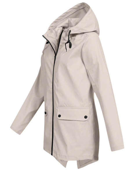 Chiara - Elegante Lange Regenjas met Capuchon