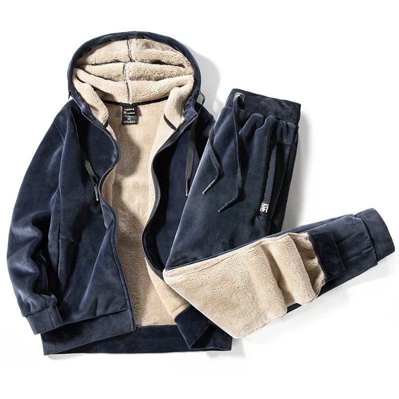 Liam - Warm Fleece Pyjama Set met Teddy voor Heren