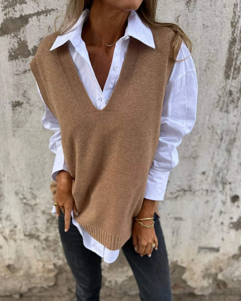 Luxe V-hals tops voor dames – Zachte gebreide laagjes als essentieel onderdeel