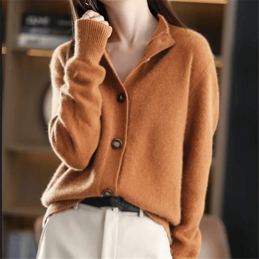 Gebreid vest met statement-knopen – een comfortabel laagjesstuk voor dames