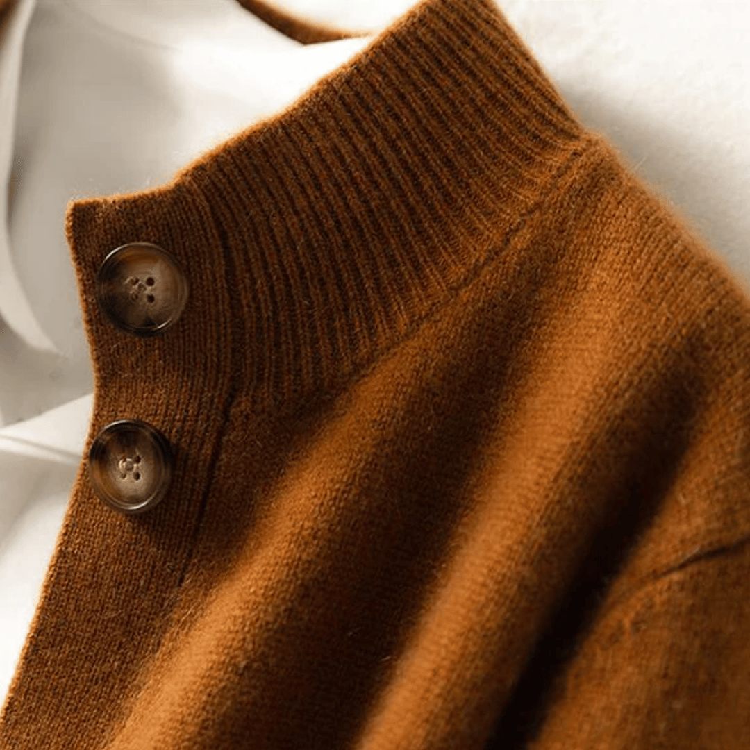 Gebreid vest met statement-knopen – een comfortabel laagjesstuk voor dames