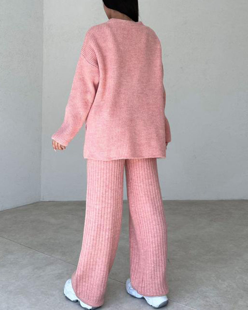 Jolie - Elegante Driedelige Gebreide en Comfortabele Set voor Dames