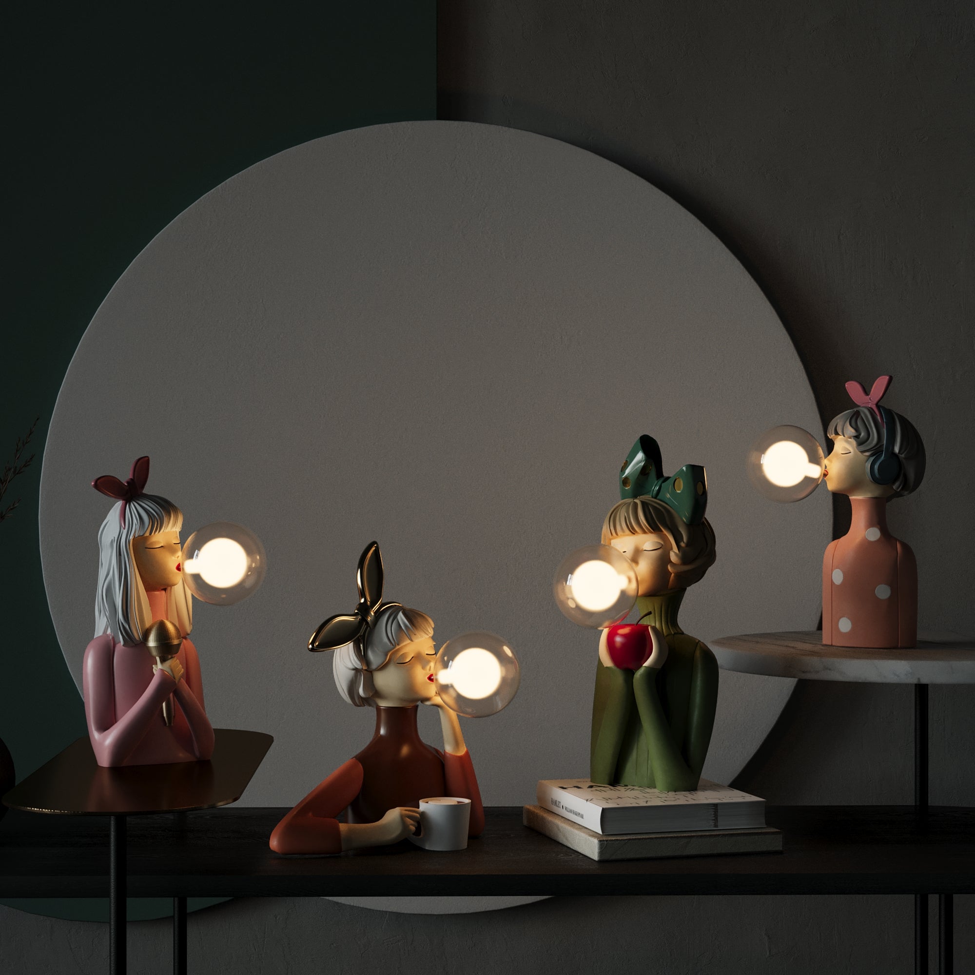 Artisan Sculpturale Bellenblaas Tafellamp – Elegante Decoratie