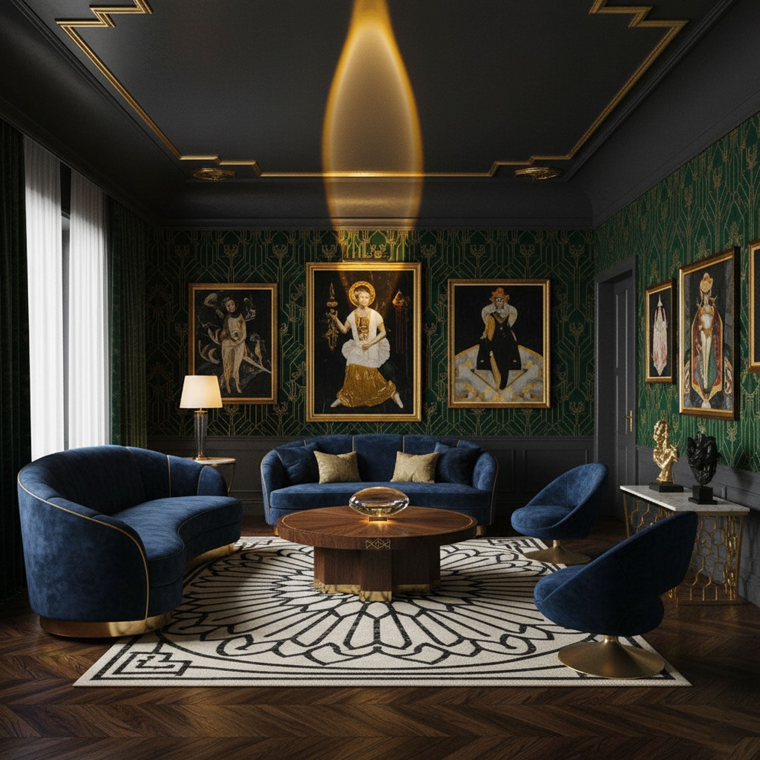 Atman | Ovalen glazen tafellamp met geïntegreerde LED 8