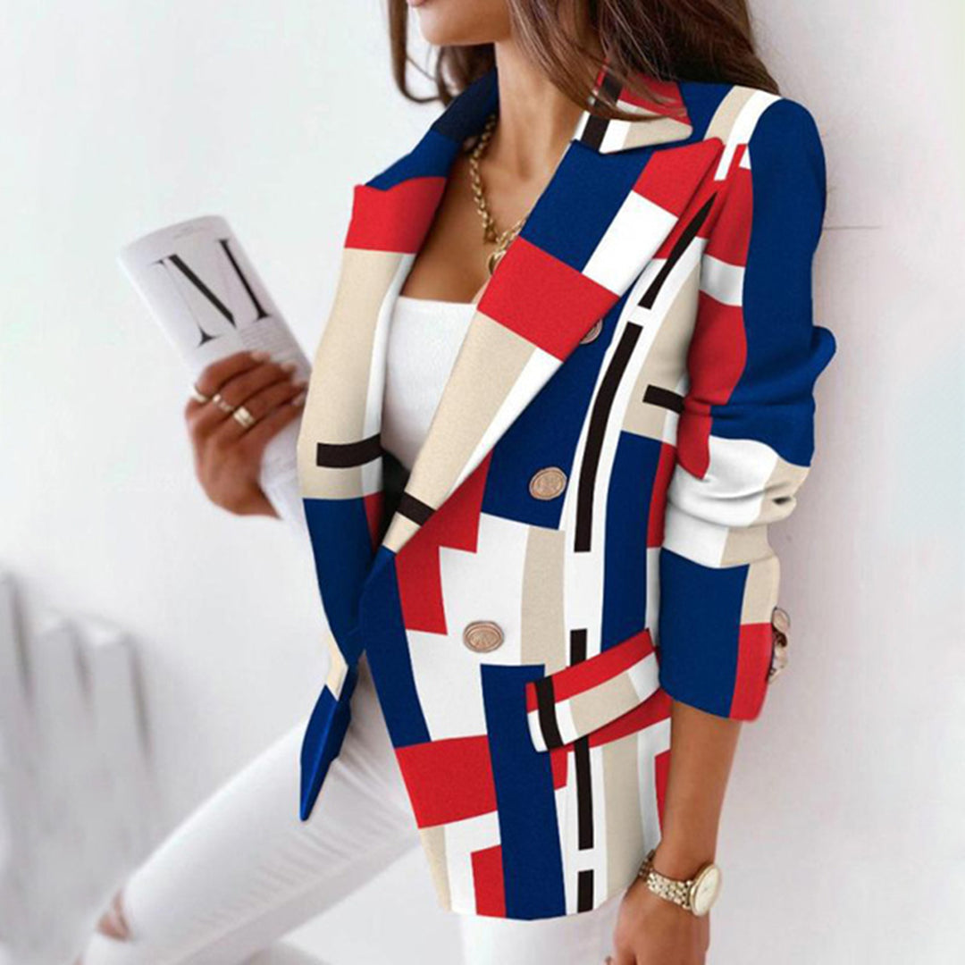 Stijlvolle en verfijnde blazer met ruitmotief voor dames - Formele en casual kleding