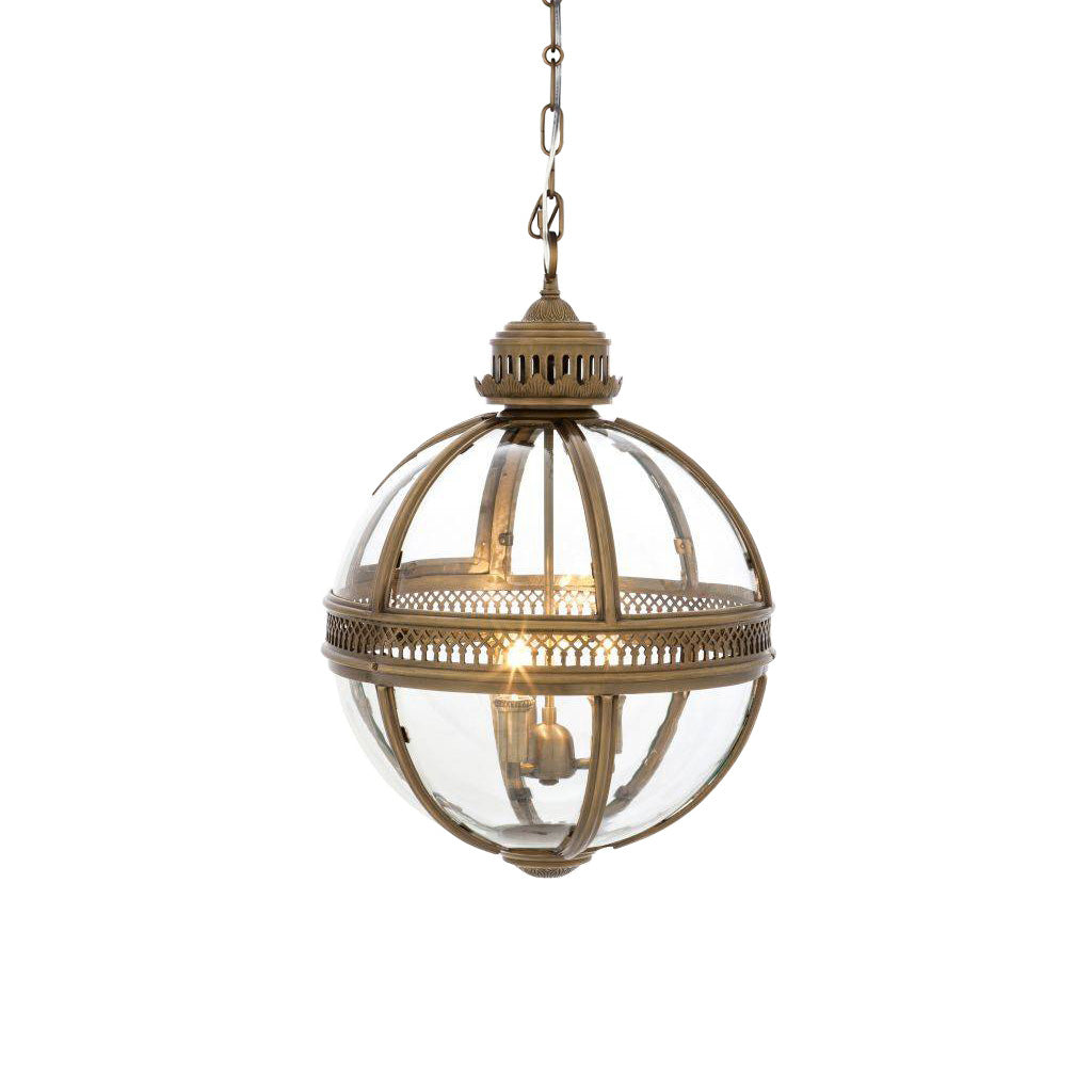 Braeden | Glazen plafondlamp met metalen lichaam 1