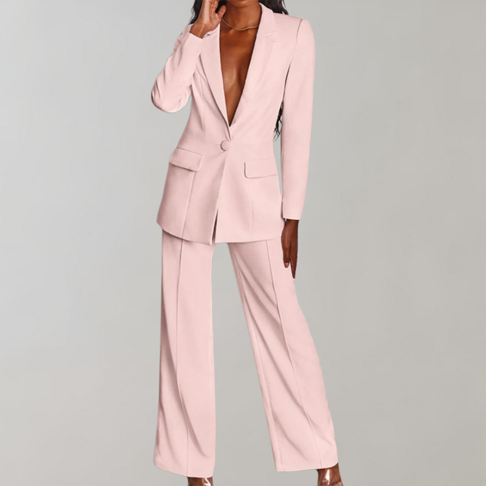 Set van een op maat gemaakte blazer en broek – strak damespak