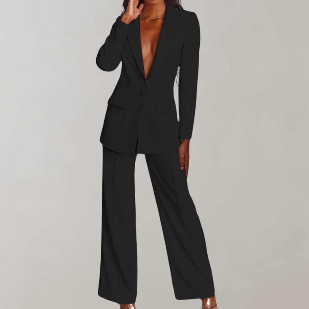 Set van een op maat gemaakte blazer en broek – strak damespak