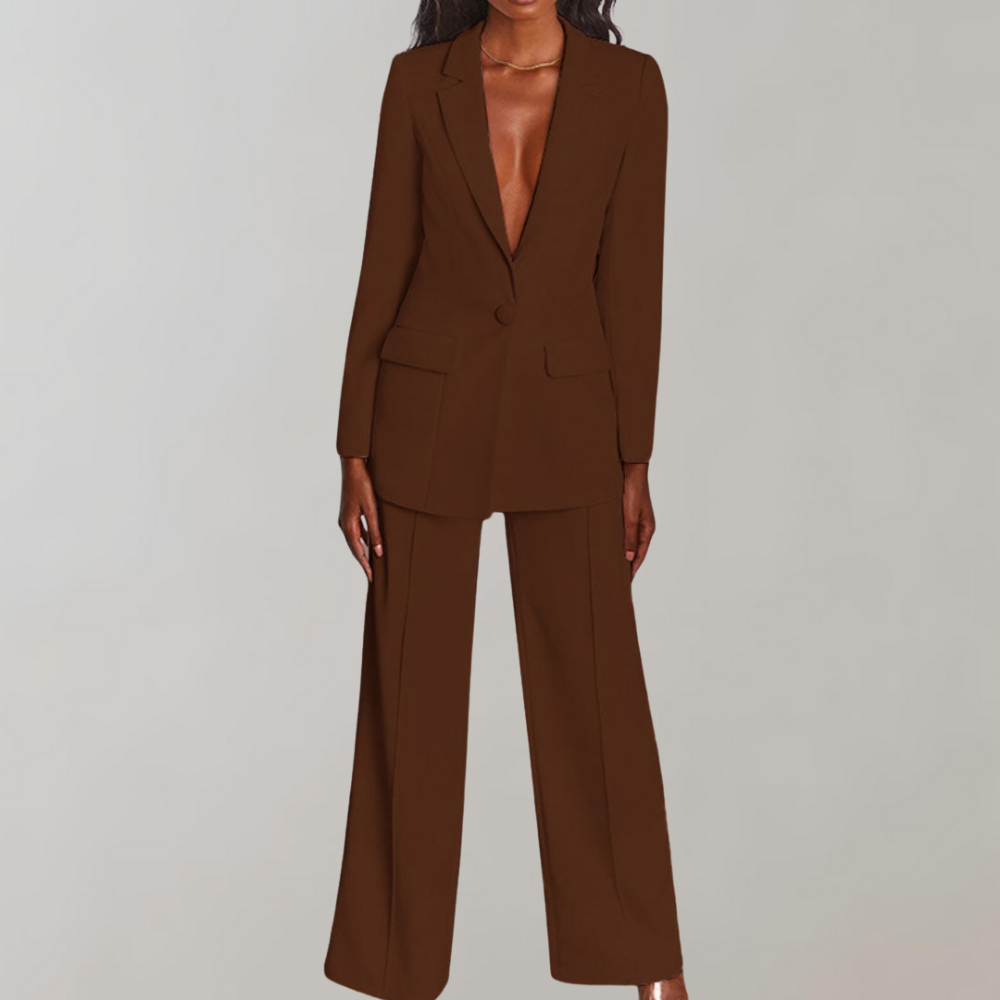 Set van een op maat gemaakte blazer en broek – strak damespak