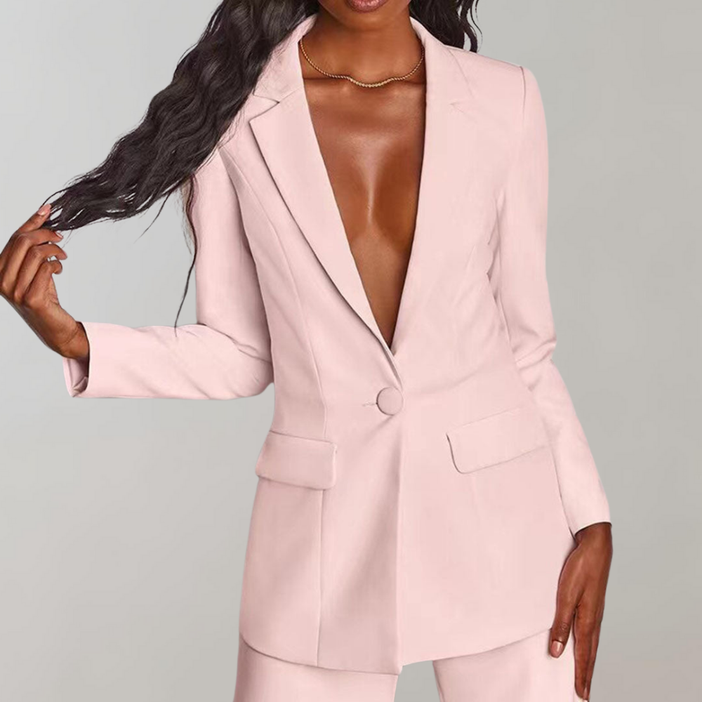 Set van een op maat gemaakte blazer en broek – strak damespak