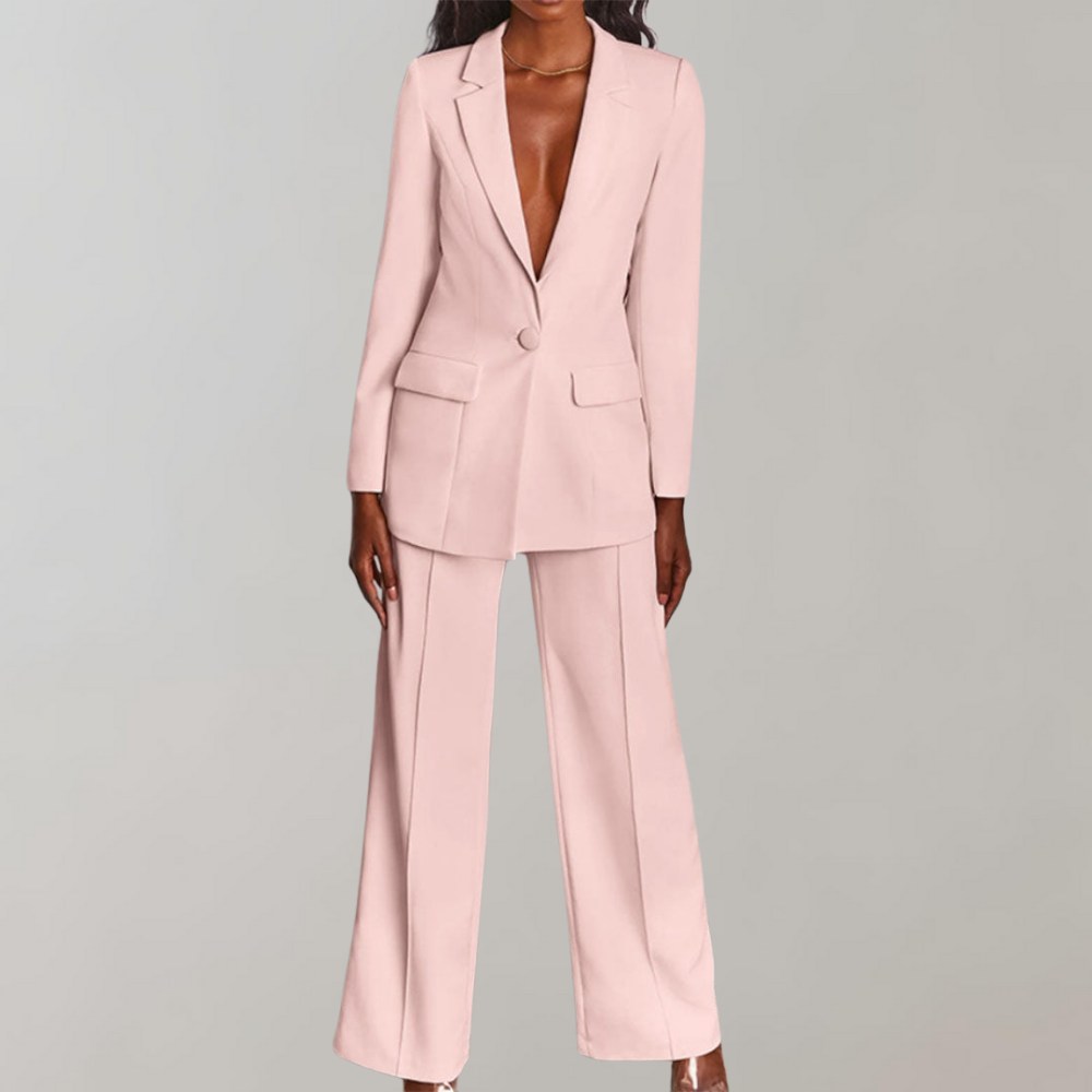 Set van een op maat gemaakte blazer en broek – strak damespak