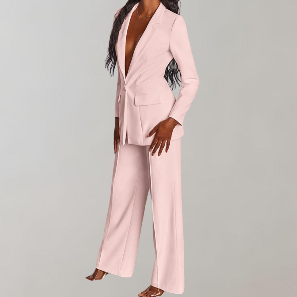 Set van een op maat gemaakte blazer en broek – strak damespak