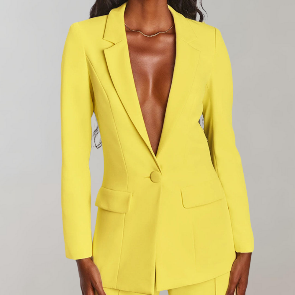 Set van een op maat gemaakte blazer en broek – strak damespak