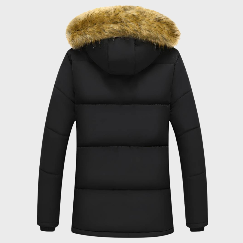Liam - Heren Parka met Nepbontkraag – Comfort en Stijl voor Elk Seizoen