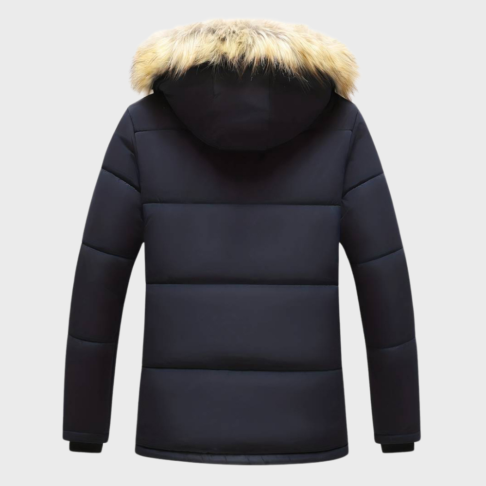 Liam - Heren Parka met Nepbontkraag – Comfort en Stijl voor Elk Seizoen