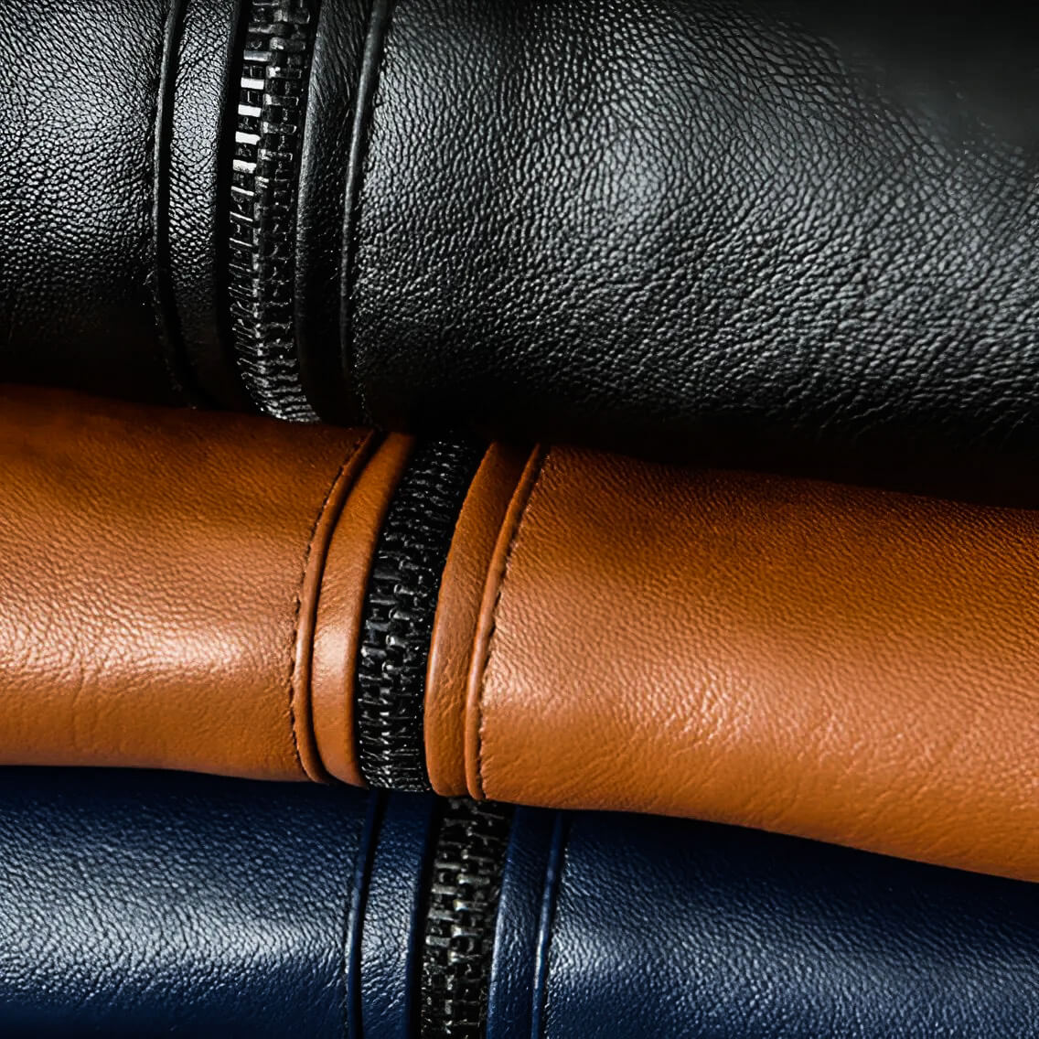 Italiaans design met gevoerde comfortabele eco-leren jas voor heren