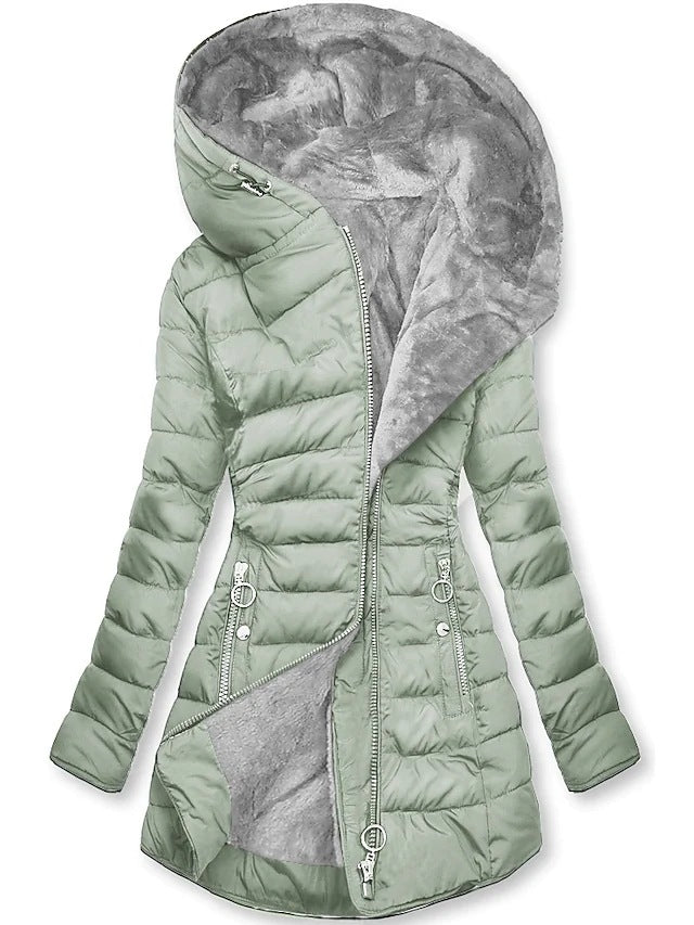 Dames winterjas lang model comfortabel 0