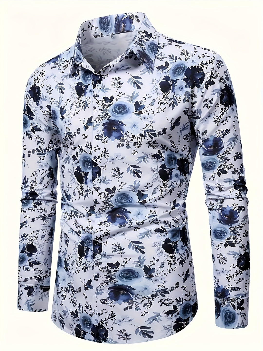 Heren | Bloemenprint lichtgewicht overhemd 2