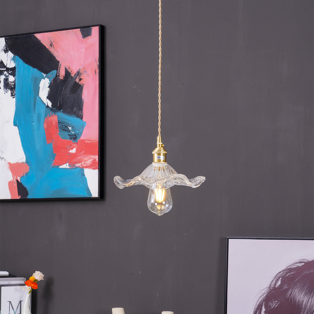 Hibiscus | Elegante glazen LED hanglamp 8