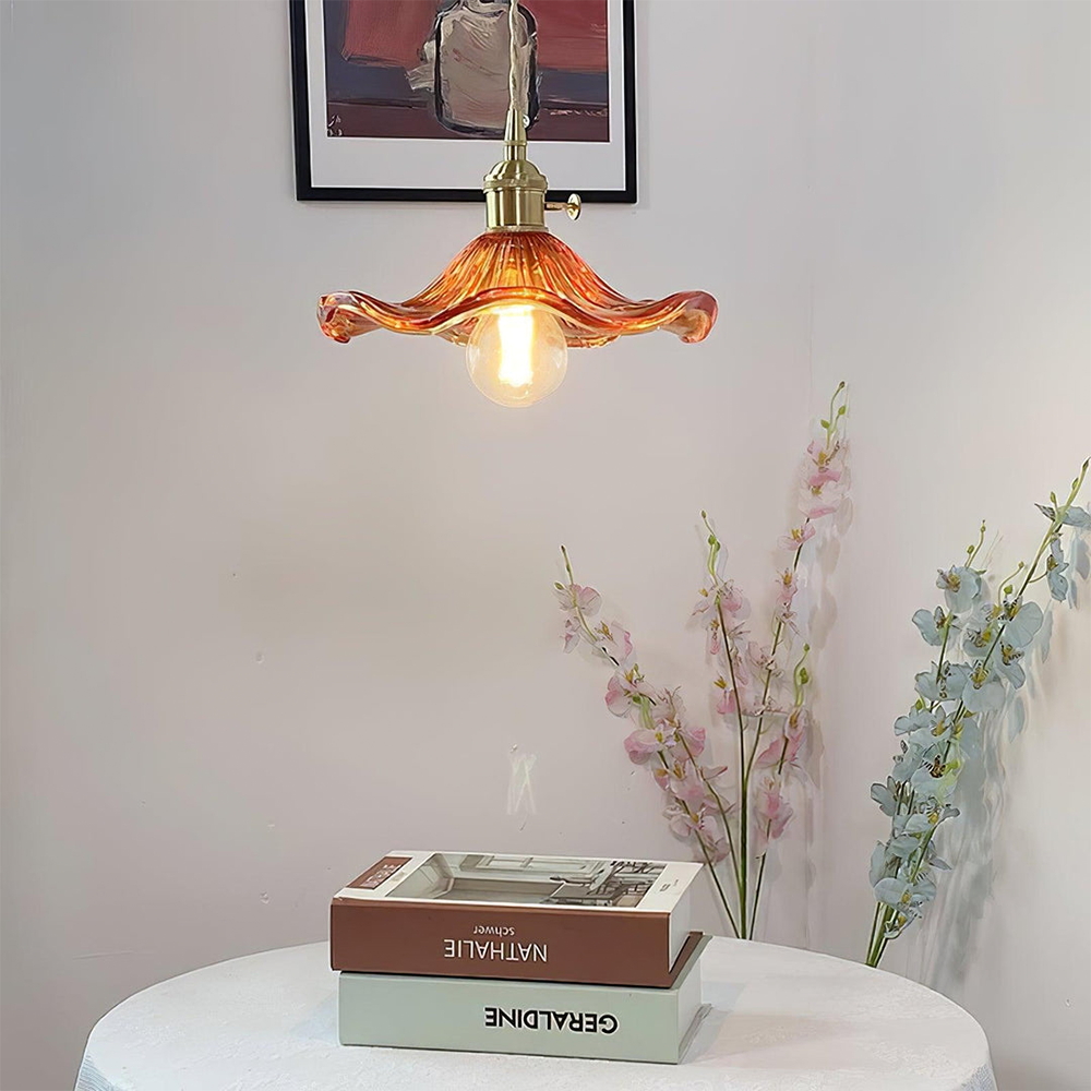 Hibiscus | Elegante glazen LED hanglamp 9