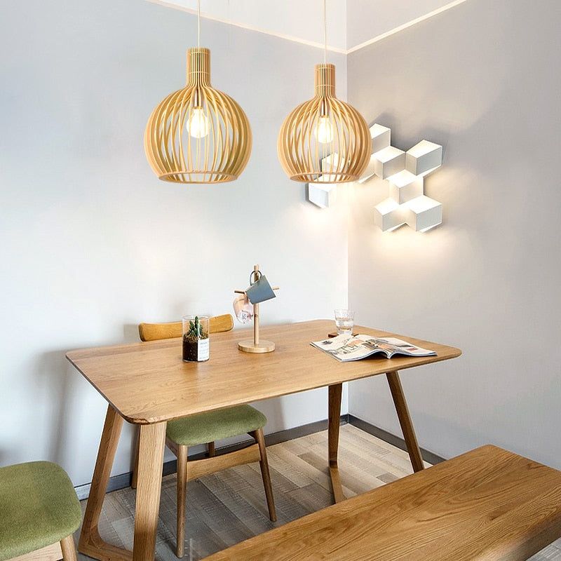 Houten lamp | Uniek ontwerp en aanpasbare hoogte 0