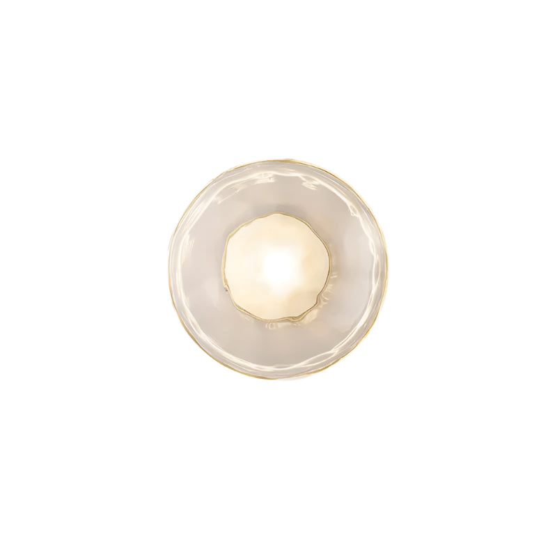Hugbel | Mondgeblazen glas wandlamp met aluminium frame 0
