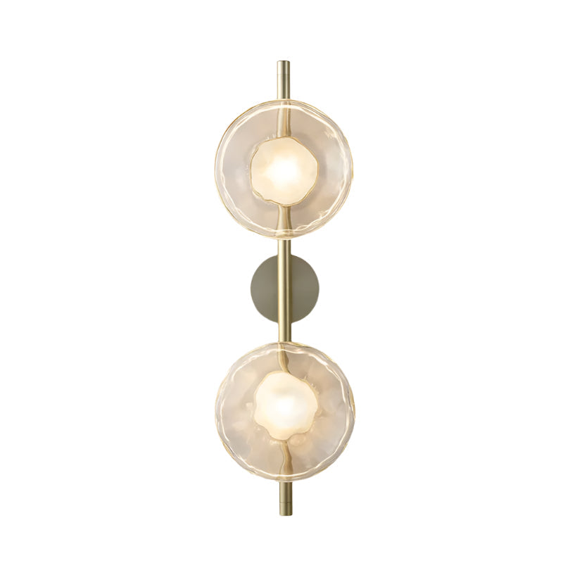 Hugbel | Mondgeblazen glas wandlamp met aluminium frame 14