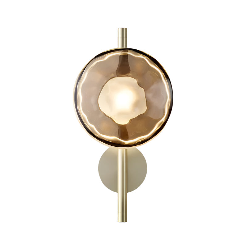 Hugbel | Mondgeblazen glas wandlamp met aluminium frame 16