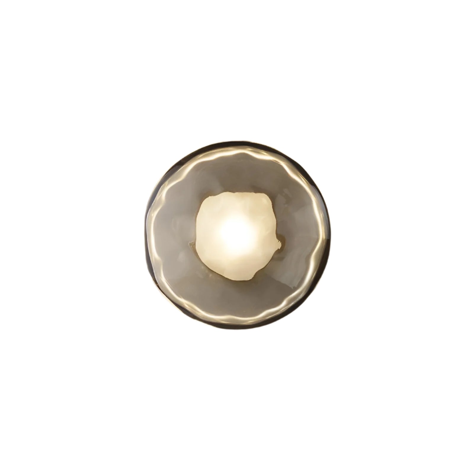 Hugbel | Mondgeblazen glas wandlamp met aluminium frame 19