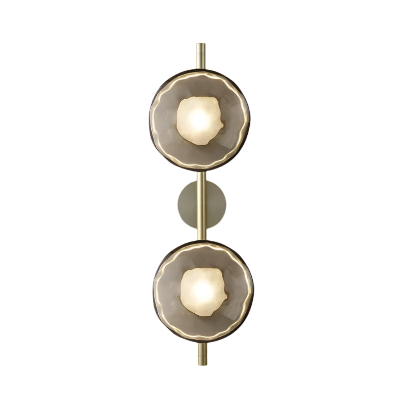 Hugbel | Mondgeblazen glas wandlamp met aluminium frame 26
