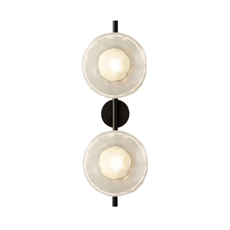 Hugbel | Mondgeblazen glas wandlamp met aluminium frame 27