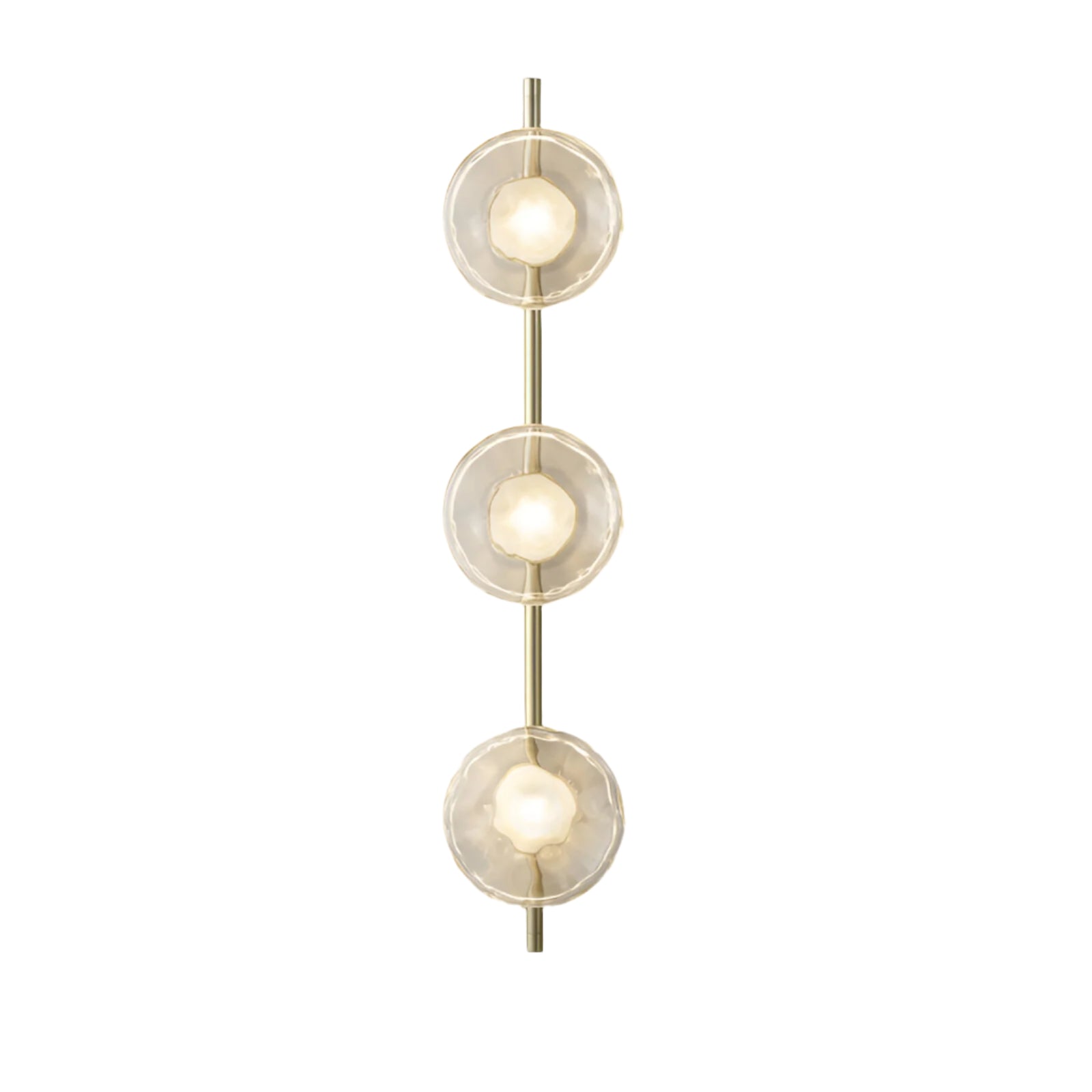 Hugbel | Mondgeblazen glas wandlamp met aluminium frame 29