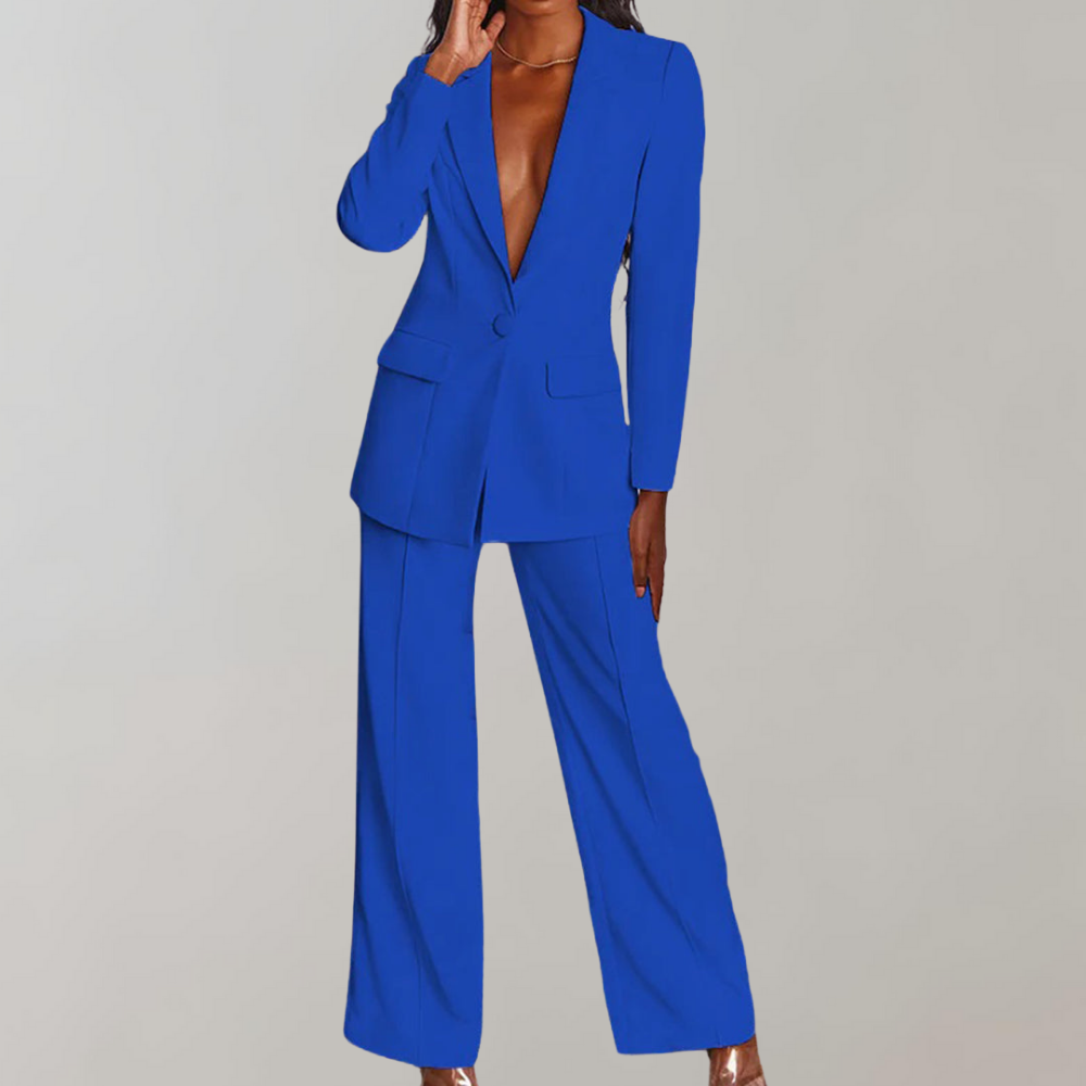 Set van een op maat gemaakte blazer en broek – strak damespak