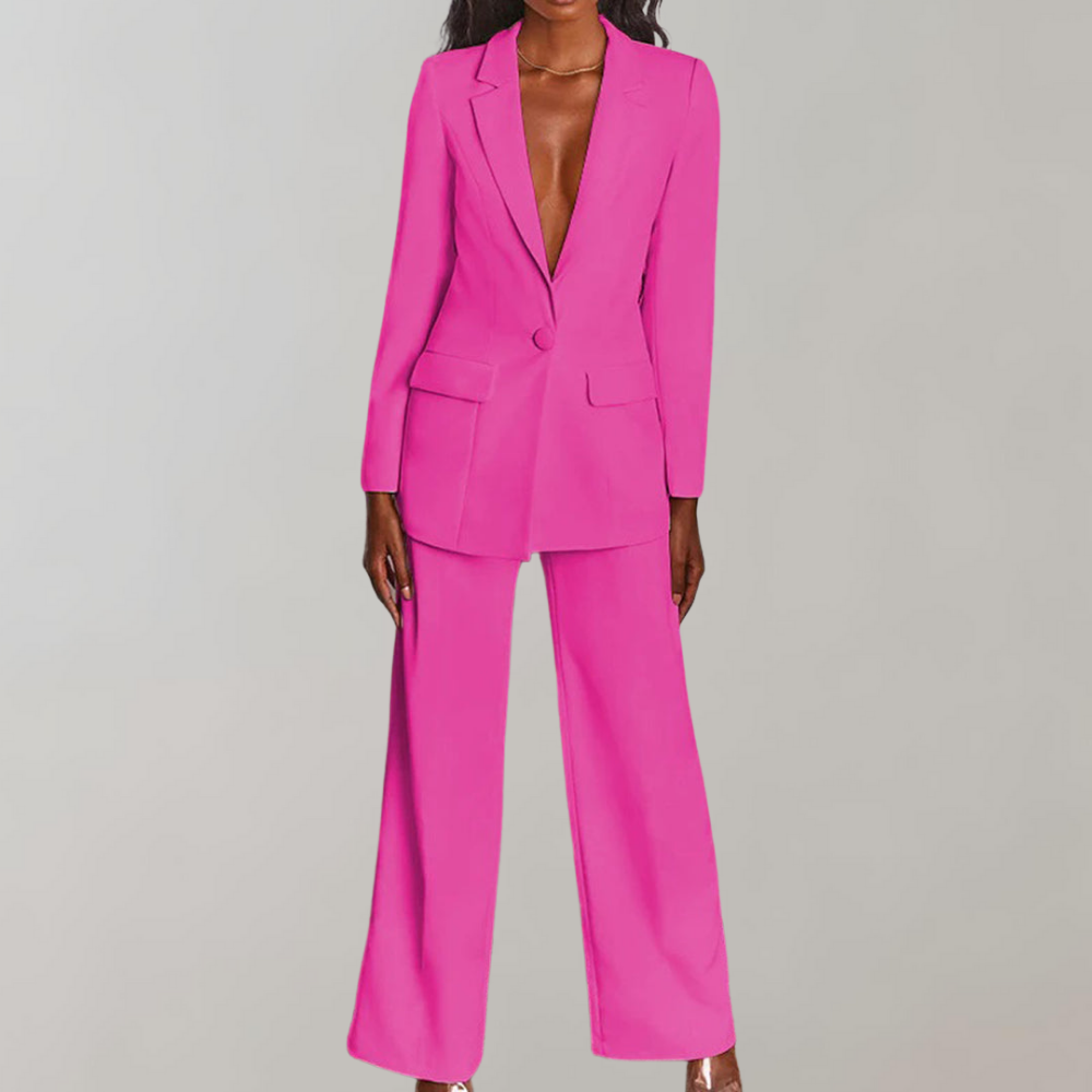 Set van een op maat gemaakte blazer en broek – strak damespak