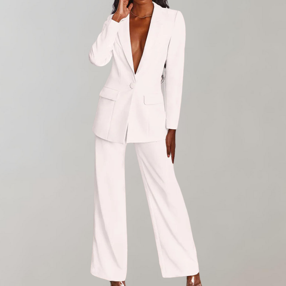 Set van een op maat gemaakte blazer en broek – strak damespak