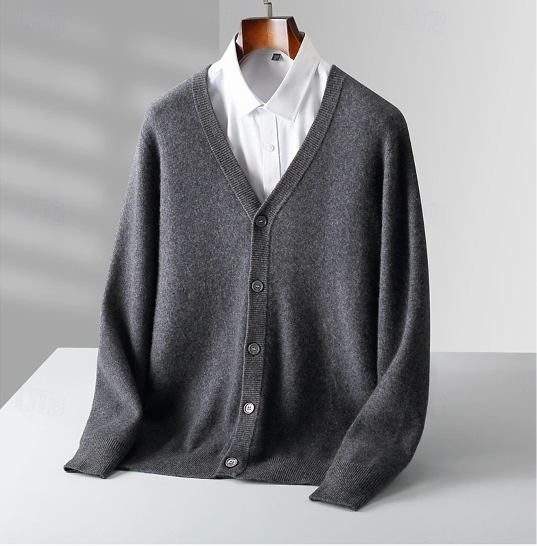 Klassiek | Diepe V-hals, knoopsluiting, comfortabele fit vest 3