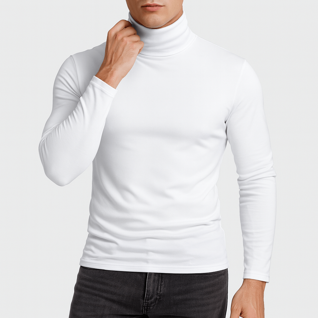 LUXEOUTFIT | Stretchkatoenmix slim fit T-shirt met col 0