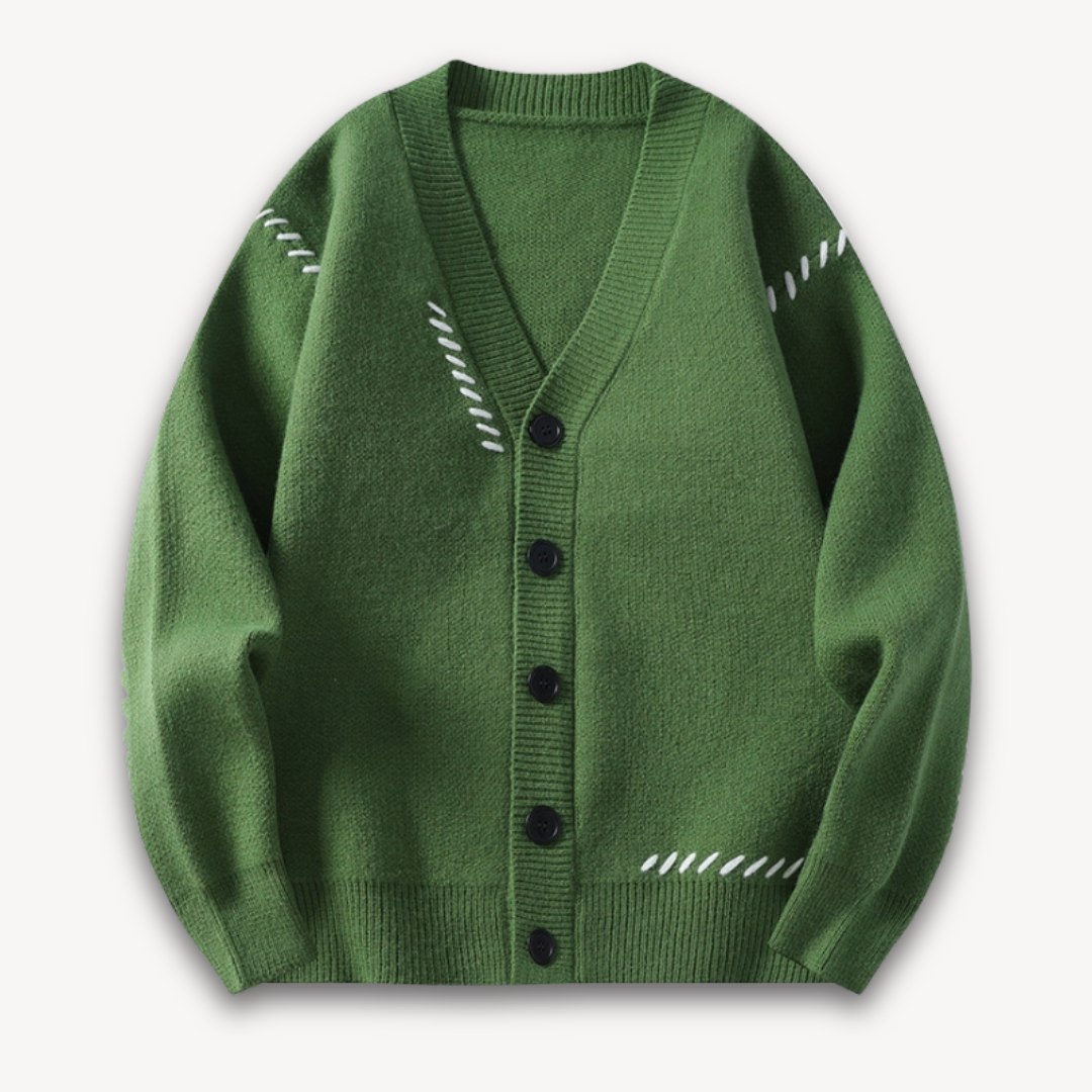 Loravelle | Zachte wolmix cardigan met knoopfront 0