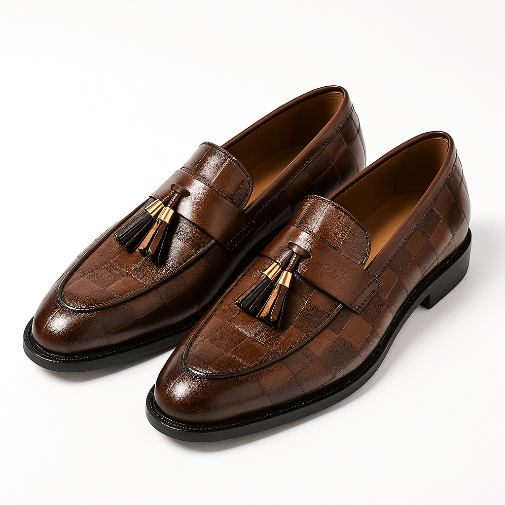 LuxeoutFit | Glad vegan leren tasselloafers 0